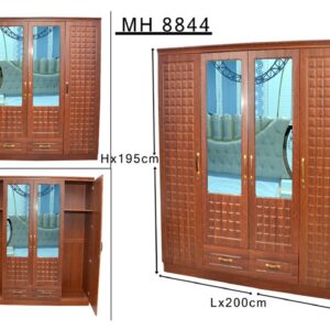 4-Door Wardrobe with Mirror