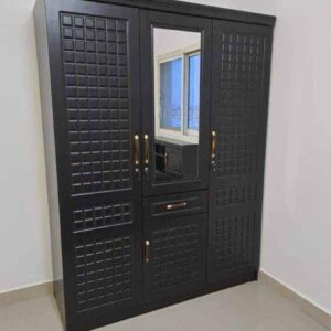 3-Door Cabinet with Mirror