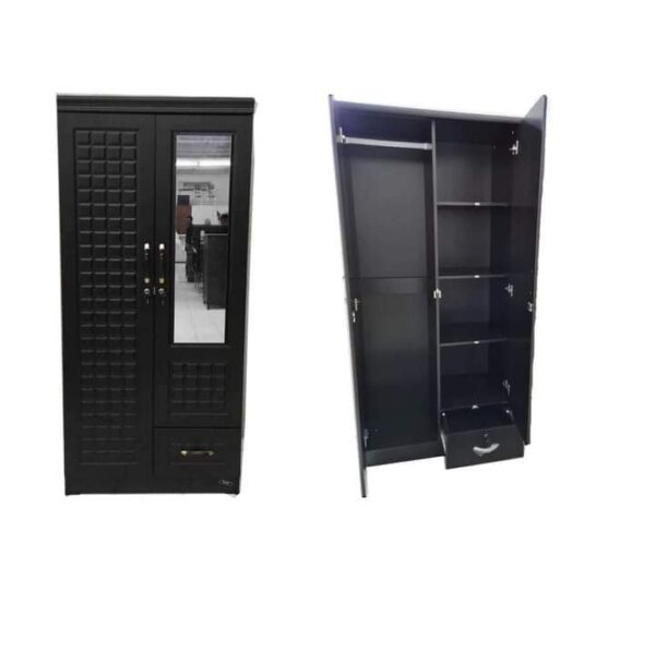 Elegant 2-Door Cabinet with Mirror