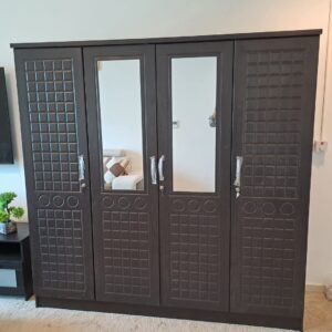 4-Door Cabinet with Mirror – Premium Storage Solution