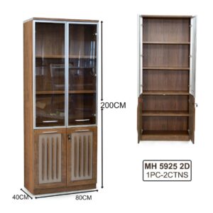 2-Door Cabinet Book Shelf – Stylish Storage Solution