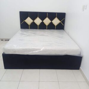 Fabric King Size Bed (180x200cm) with 20cm Thick Medical Mattress – All Sizes & Colors Available