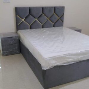 Fabric King Size Bed Frame (180x200cm) with 20cm Thick Medical Mattress – All Sizes & Colors Available