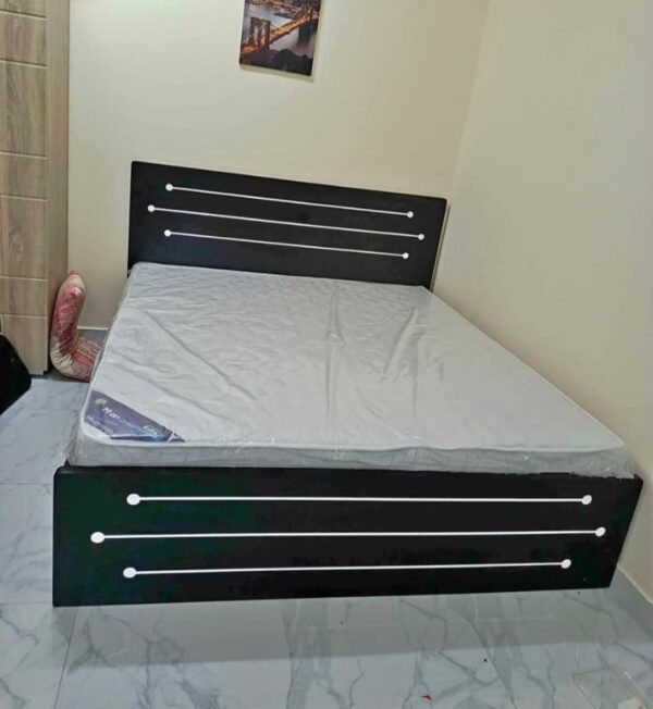 Wood MDF King Size Bed (180x200cm) with 20cm Thick Medical Mattress – White & Brown Available, All Sizes & Custom Options
