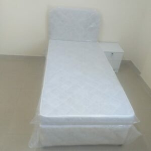 American Single Bed (90x190cm) with Headboard & 20cm Thick Medical Mattress – All Sizes Available