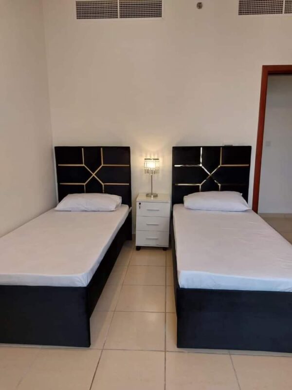 Fabric Single Bed (90x190cm) with 20cm Thick Medical Mattress – All Colors Available
