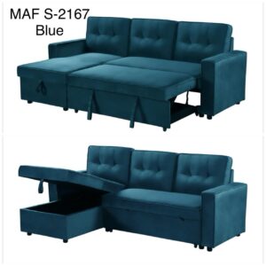 L-Shaped Sofa Cum Bed with Built-in Storage – Space-Saving Comfort