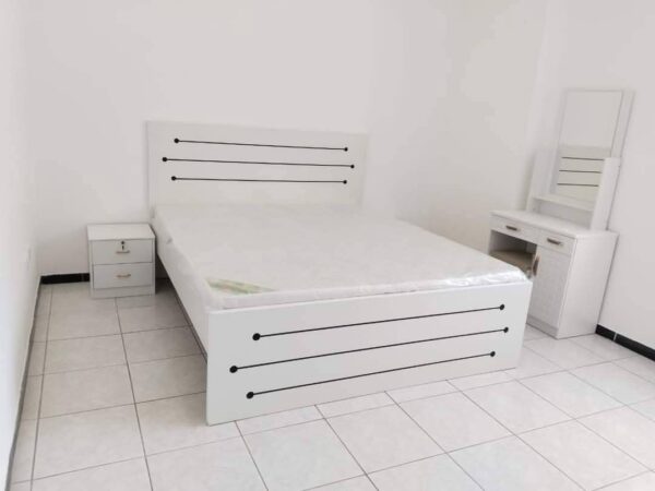 King Size Bed Set 180x200cm with 20cm Medical Mattress, 2 Side Tables & Dressing Table – Black & Brown