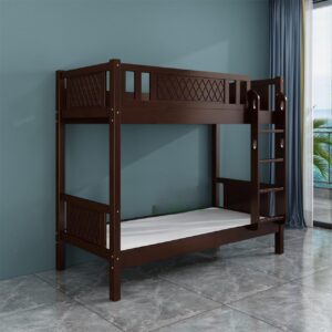 Solid Wood Bunk Bed – Single Size 90x190cm with 10cm Medical Mattress