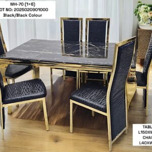 1+6 Dining Set – 6 Chairs with Table
