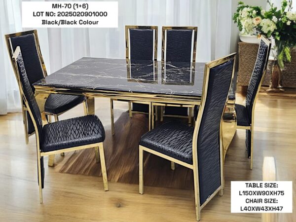 1+6 Dining Set – 6 Chairs with Table